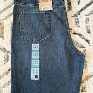Carhartt Mens Dark Wash Relaxed Fit Jeans Size 42x32 BD1483-M New with Tags